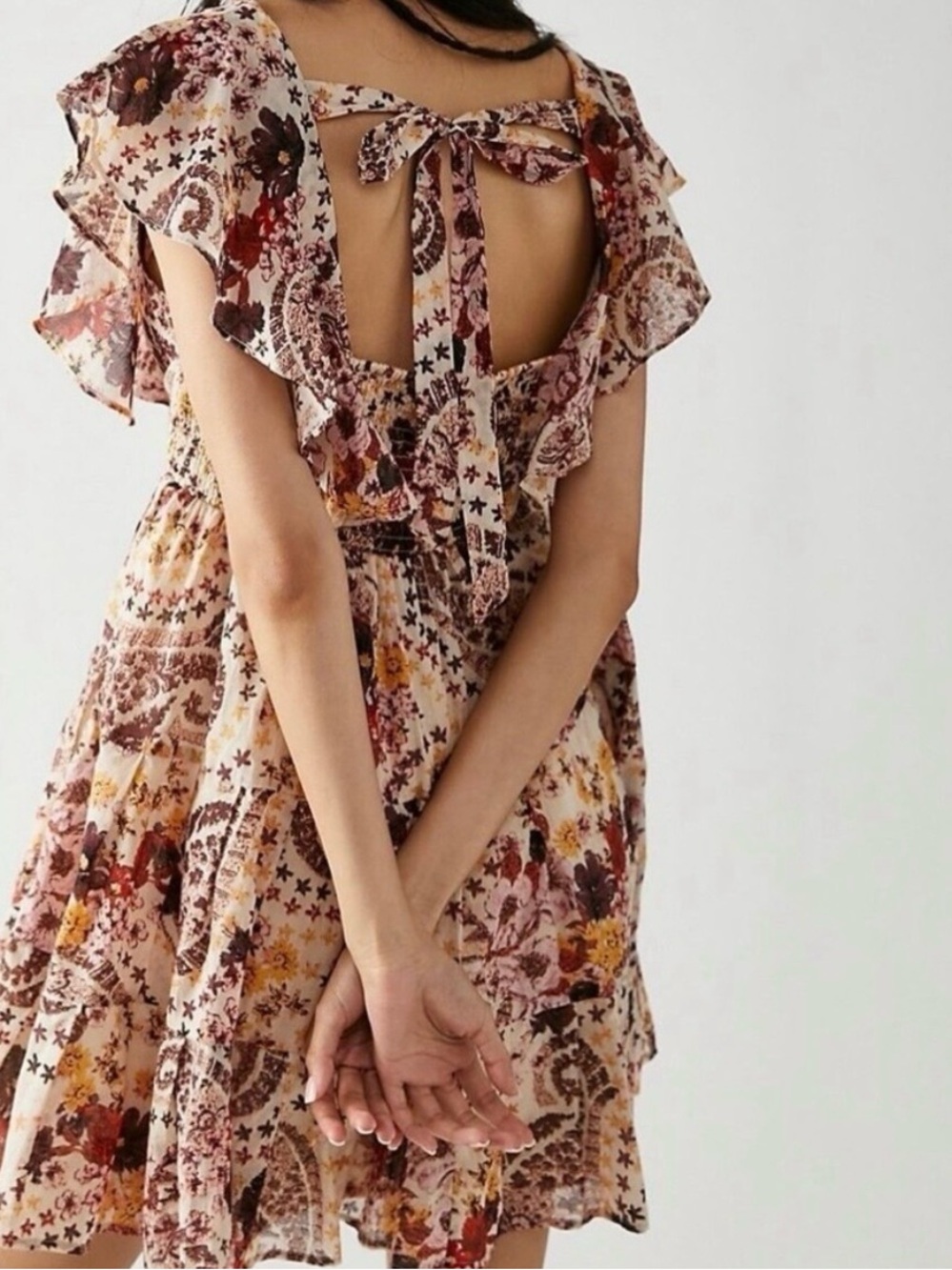 NWOT Free People Undone Floral Mini Dress